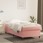 vidaXL Cadre de lit Rose 90x190 cm Velours