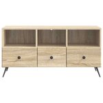 vidaXL Meuble TV Chêne Sonoma 102 x 34 5 x 50 cm Bois d'ingénierie