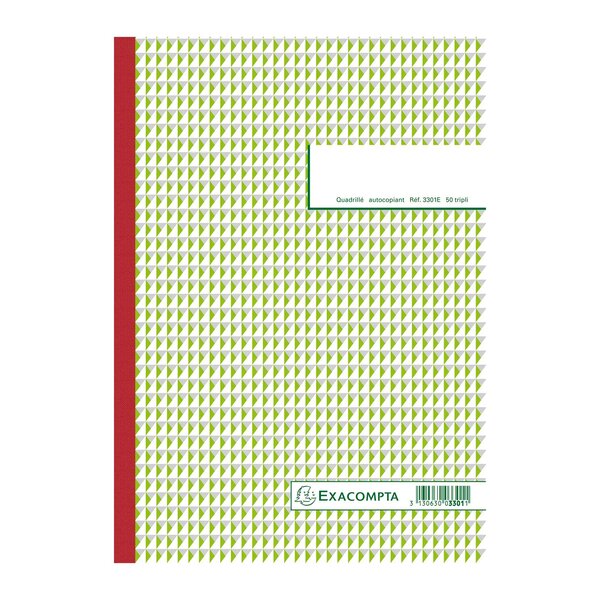 Manifold Quadrillé 5x5 29 7x21cm 50 Feuillets Tripli Autocopiants - X 5 - Exacompta