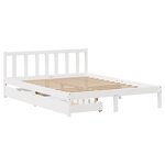 vidaXL Cadre de lit sans matelas blanc 140x200 cm bois de pin massif