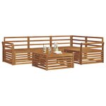 vidaXL Ensemble de canapés d'extérieur 5 Pièces Naturel