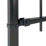 vidaXL Clôture de jardin avec dessus en cerceau Acier 17 x 0 6 m Noir