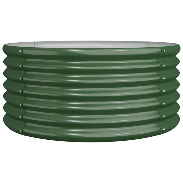 vidaXL Jardinière de jardin Acier galvanisé 80x80x36 cm Vert