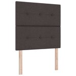 vidaXL Lit à ressorts avec matelas Marron foncé 90 x 200 cm tissu
