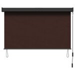 vidaXL Store enrouleur Marron 180 x 250 cm Tissu et Aluminium