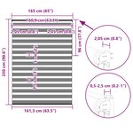 vidaXL Store zèbre gris clair largeur du tissu 160 9 cm polyester