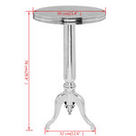 vidaXL Table auxiliaire ronde Aluminium Argenté