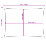 vidaXL Voile de parasol tissu oxford rectangulaire 2 5x4 5 m rouge