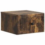 vidaXL Cabinet de chevet mural 2 Pièces Chêne fumé 33 x 34 5 x 20 cm