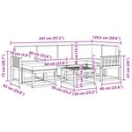 vidaXL Ensemble de canapés d'extérieur 7 pc Blanc et crème