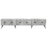 vidaXL Meuble TV Gris béton 147 x 34 5 x 30 cm Bois d'ingénierie