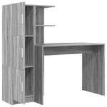 vidaXL Bureau avec rangement 2 Pièces Sonoma gris 102 x 50 x 124 cm