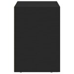 vidaXL Table de chevet 2 Pièces Noir 40 x 35 x 50 cm Bois d'ingénierie