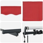 vidaXL Auvent rétractable automatique rouge 400x300 cm