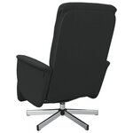 vidaXL Fauteuil inclinable avec repose-pieds noir tissu