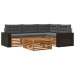 vidaXL Ensemble de canapés d'extérieur 5 pc Naturel et Anthracite