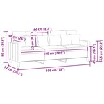 vidaXL Canapé à 3 places Rouge bordeaux 180 cm Tissu