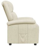 vidaXL Fauteuil inclinable Blanc Similicuir