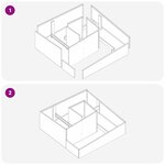 vidaXL Cache-pot de jardin Blanc 100 x 100 x 50 cm Acier