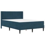 vidaXL Cadre de lit avec matelas Bleu 140 x 190 cm Velours