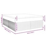 vidaXL Sommier à lattes de lit et matelas Gris foncé 180x200cm Velours