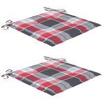 vidaXL Chaises pliables de jardin lot de 2 avec coussins Bambou