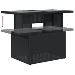 vidaXL Salon de jardin 7 Pièces avec coussins noir résine tressée