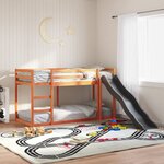vidaXL Lit superposé avec toboggan et échelle sans matelas 75x190 cm