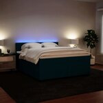vidaXL Sommier à lattes de lit et matelas bleu 180x200 cm velours