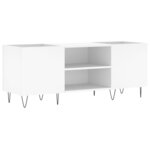vidaXL Armoire à disques blanc 121x38x48 cm bois d'ingénierie