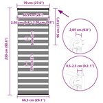 vidaXL Store zèbre gris foncé largeur du tissu 65 9 cm polyester