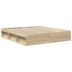 vidaXL Cadre de lit sans matelas chêne sonoma 200x200 cm