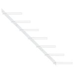 vidaXL Casier à vin mural pour 7 bouteilles 2 Pièces Blanc Métal