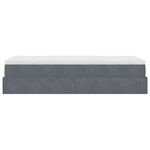 vidaXL Cadre de lit ottoman avec matelas gris foncé 90x190 cm velours