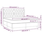 vidaXL Sommier à lattes de lit avec matelas Gris clair 160x200cm Tissu