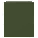 vidaXL Meuble TV vert olive 67x39x44 cm acier