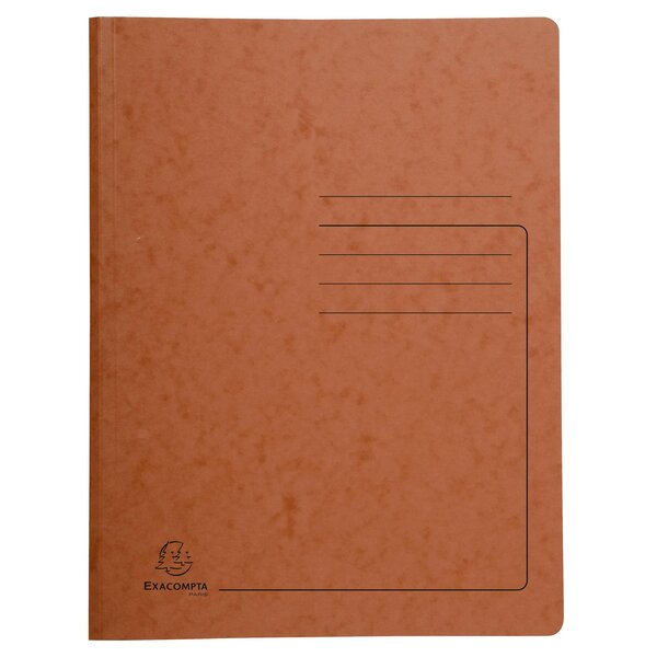 Chemise De Classement À Ressort Carte Lustrée 355gm2 - A4 - Tabac - X 25 - Exacompta