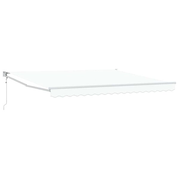 vidaXL Auvent Rétractable Blanc 400 × 300 cm Polyester et Aluminium