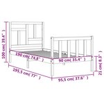 vidaXL Cadre de lit sans matelas bois de pin massif