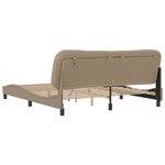 vidaXL Cadre de lit avec lumières LED cappuccino 180x200 cm similicuir