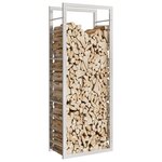 vidaXL Portant de bois de chauffage 50x28x132 cm acier inoxydable