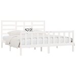 vidaXL Cadre de lit sans matelas blanc 200x200 cm bois massif de pin
