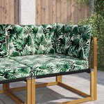 vidaXL Coussin de canapé d'extérieur 3 Pièces Motif feuille Polyester