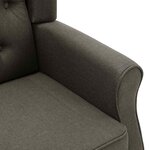 vidaXL Fauteuil avec repose-pied Taupe Tissu