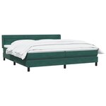 vidaXL Sommier à lattes de lit et matelas vert foncé 180x210cm velours