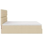 VidaXL Cadre de lit ottoman avec matelas crème 160x200 cm tissu