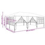 vidaXL Tente de fête avec 10 parois gris foncé 6x4 m en PE