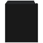 vidaXL Table de chevet murale noir 45x30x35 cm