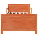 vidaXL Lit extensible pour enfants Marron cire 80 x 130 / 165 / 200 cm