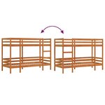 vidaXL Lit superposé sans matelas cire marron 90x200 cm pin massif